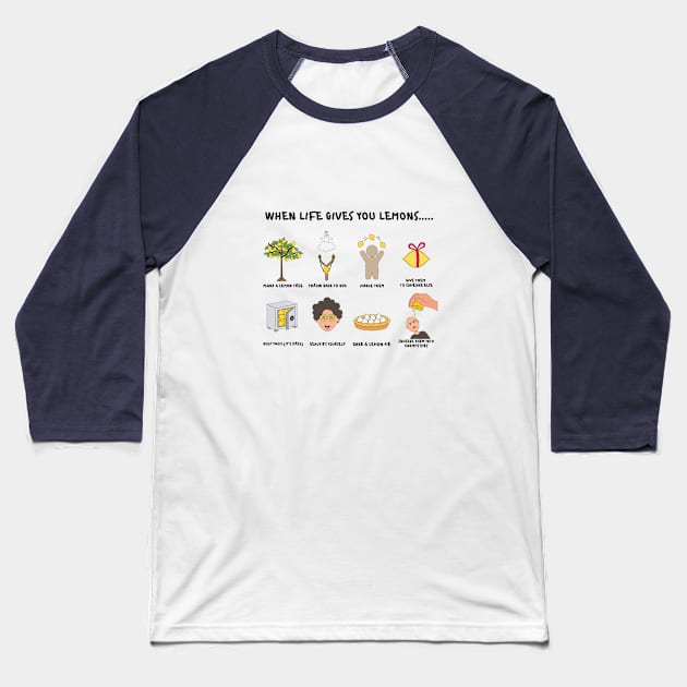 Lemon Life Baseball T-Shirt by chyneyee